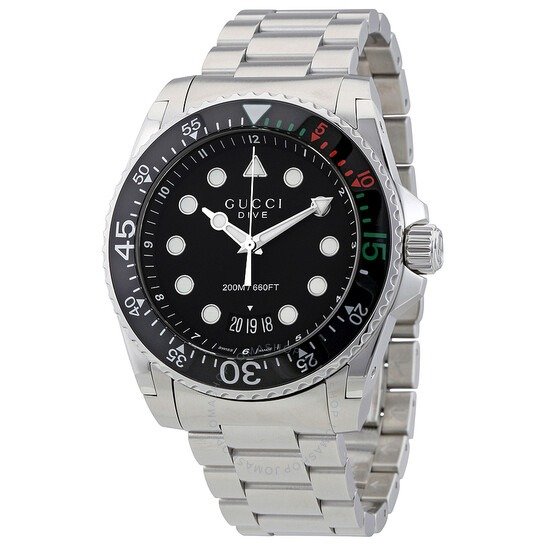 Dive XL Black Dial Stainless Steel Men's Watch YA136208