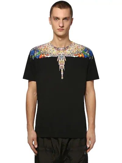 PRINTED WINGS COTTON JERSEY T-SHIRT