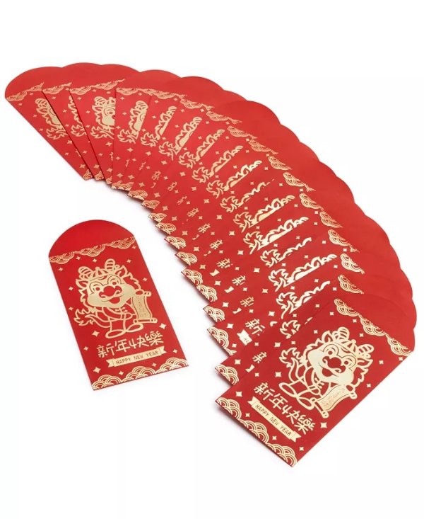 Lunar New Year Money Envelopes, Set of 18, Created for Macy's