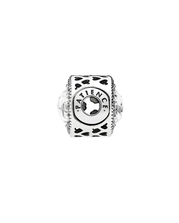 Essence Collection Silver CZ Patience Charm