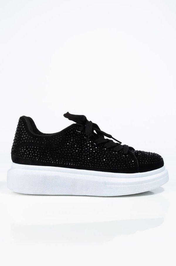 AZALEA WANG TAKE YOUR TIME TO KNOW ME SNEAKER IN BLACK