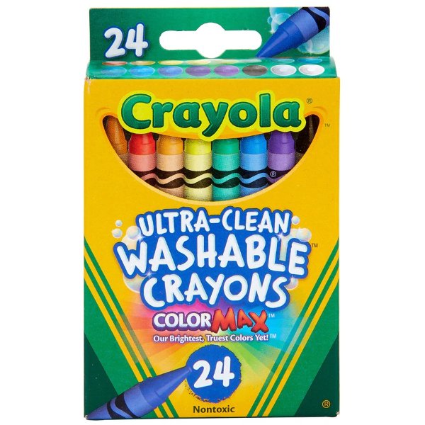 Ultra Clean Washable Crayons Assorted Colors