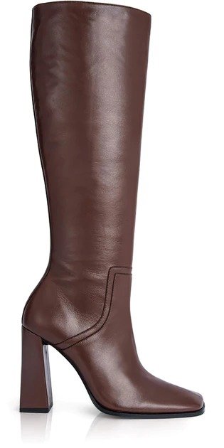 tia leather boots in sequoia
