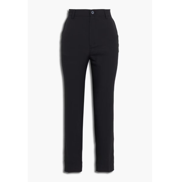 Cropped crepe tapered pants