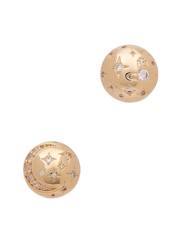 Dorina crystal-embellished gold-tone earrings