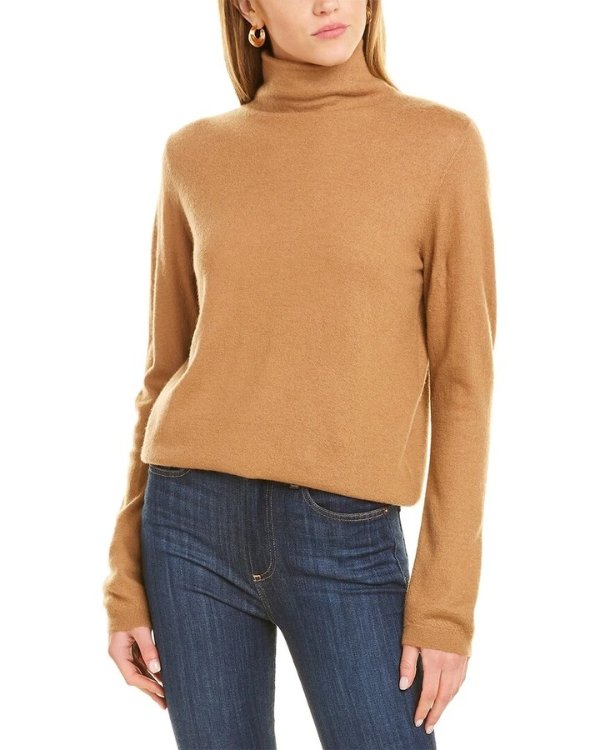 Vince Fitted Turtleneck Cashmere Sweater