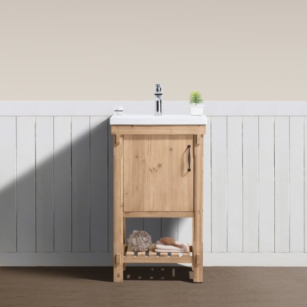 Marina 20.5" Bathroom Vanity, Driftwood Finish - Transitional - Bathroom Vanities And Sink Consoles - by Ari Kitchen & Bath