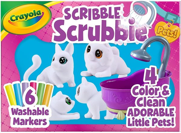 Scribble Scrubbie Pets Tub Set 2.0, Toys for Girls & Boys, Gift for Kids, Ages 3, 4, 5, 6, Multi