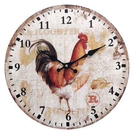 Rooster Wooden Clock
