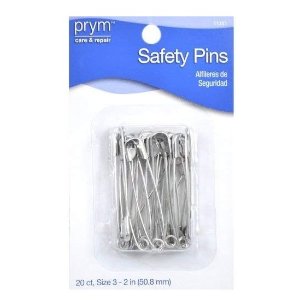 Prym Large 20 PC Safety Pins, Zinc Count