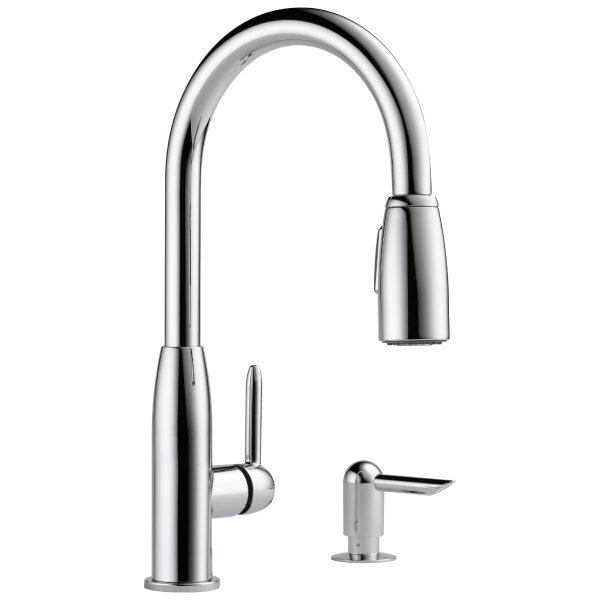 Core Kitchen Single Handle Pull-Down Faucet in Chrome P88103LF-SD-L
