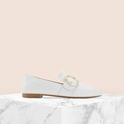 Women's Simple Loafer with Round Buckle Design
