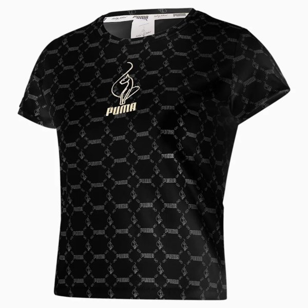 x BABY PHAT Fierce Fitted AOP T恤