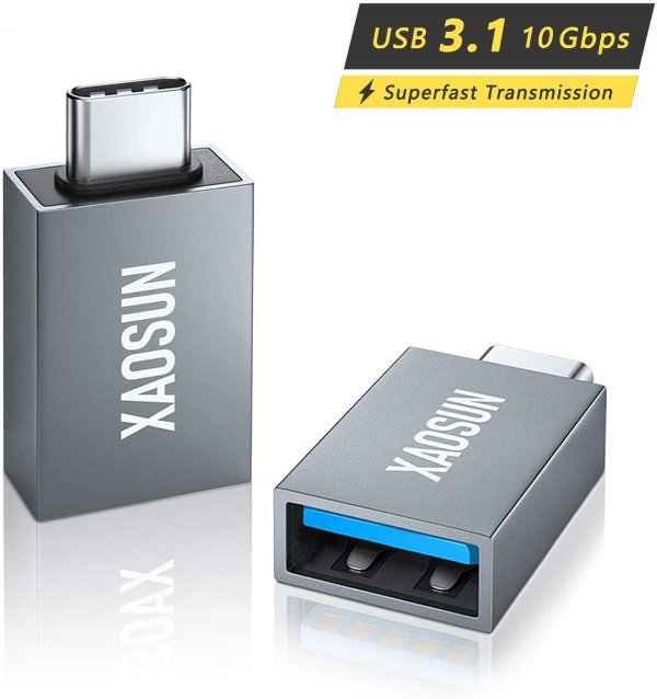 XAOSUN USB3.1 Type-C to Type-A Adapter[2 Pack]