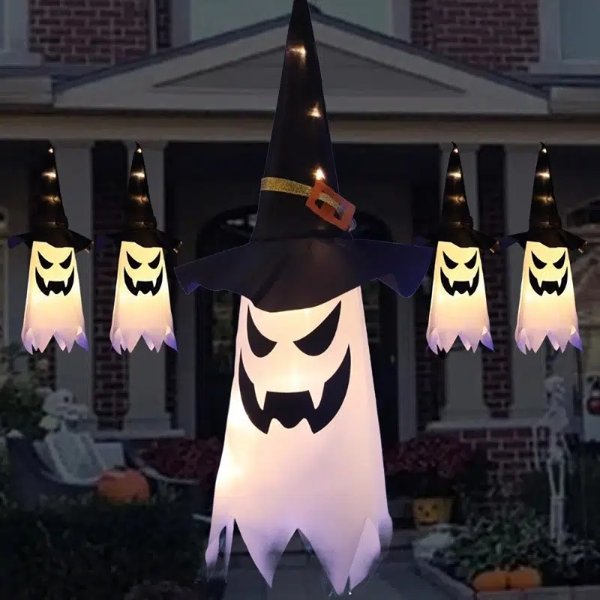Halloween LED Lights Wizard Hat Horror Atmosphere Room Decoration Toys