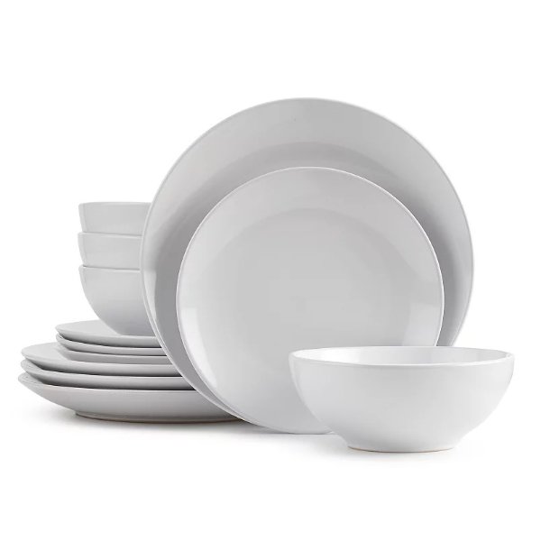 ® Solid Coupe 12-pc. Dinnerware Set