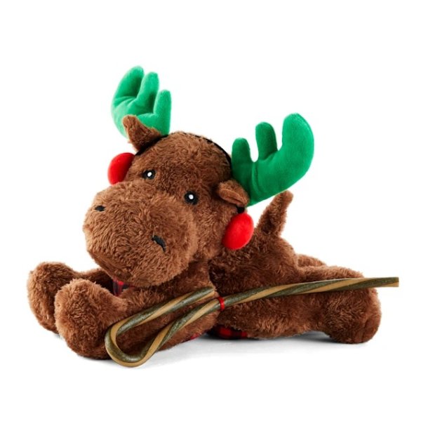 Merry Makings Oh, Goodies! Moose Plush Toy & Chicken-Flavored Chew Dog Gift Set, Large | Petco