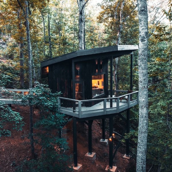 Natures Nook- A Modern Treehouse - Treehouses for Rent in Dahlonega Georgia United States