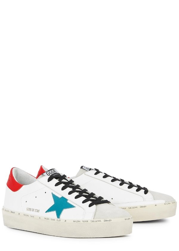 Hi Star white leather flatform sneakers