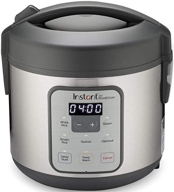 Instant Zest 8 Cup One Touch Rice Cooker, From the Makers of Instant Pot, Steamer, Cooks Rice, Grains, Quinoa and Oatmeal, No Pressure Cooking Functionality