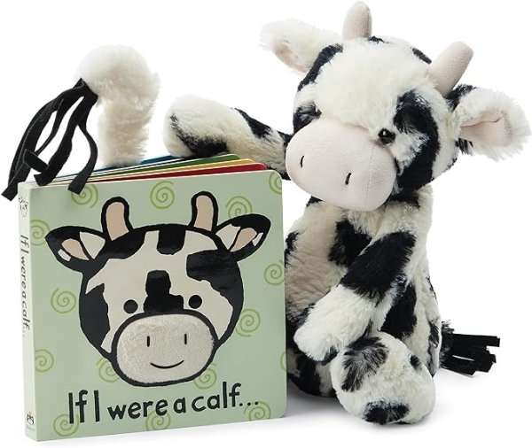 If I were a Calf Board Book and Bashful Cow Calf Stuffed Animal