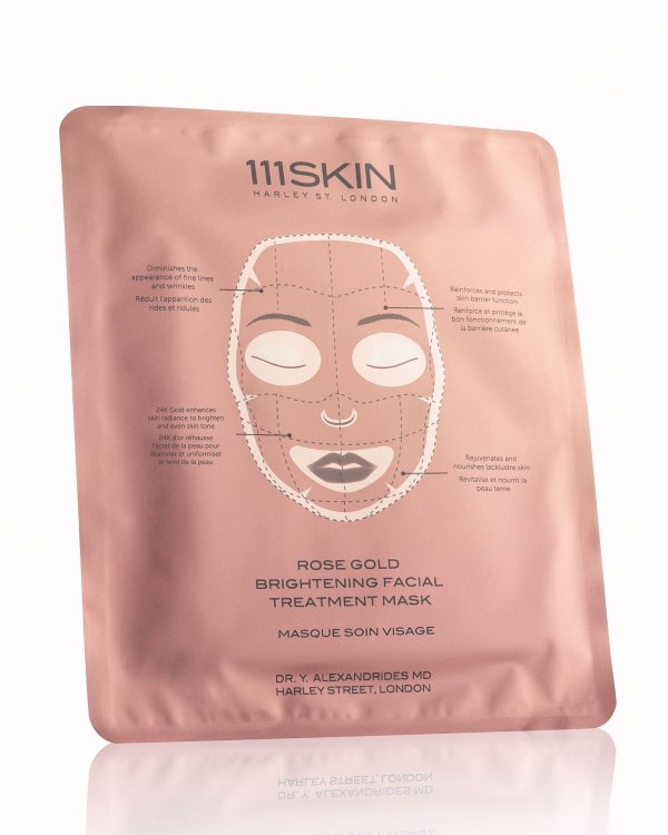 Rose Gold Brightening Facial Treatment Mask, Five