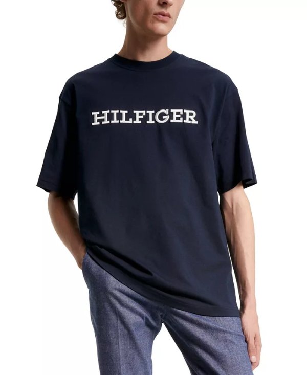 Men's Relaxed-Fit Embroidered Logo T-Shirt