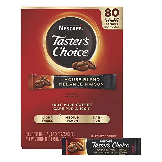Nescafe Coffee, Taster's Choice, House Blend Stick Packs, 80 Count 4.79 Ounce