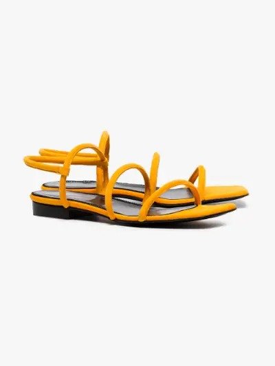 yellow Easy strappy suede sandals