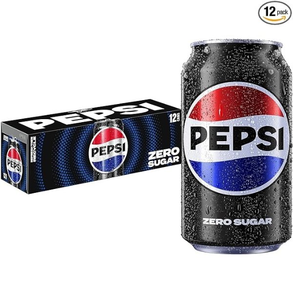 Zero Sugar Cola Soda Pop, 12oz Cans (12 Pack)