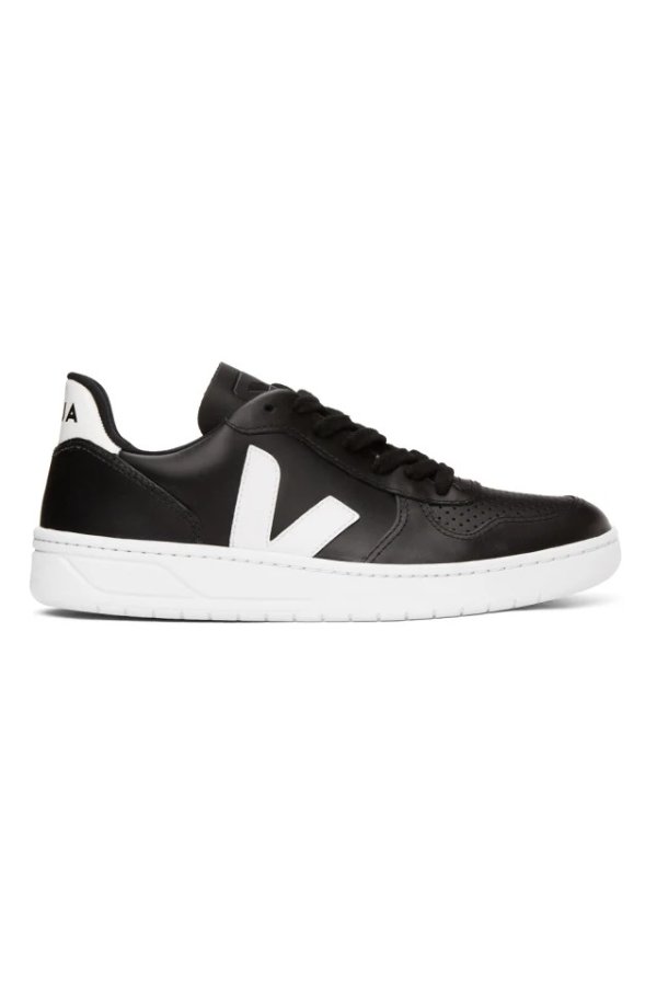 Black & White V-10 Sneakers