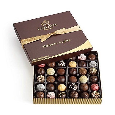 36 pc. Signature Chocolate Truffles Gift Box - Classic | GODIVA