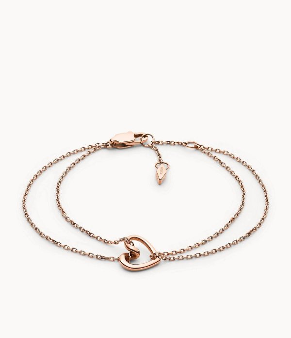 Women's Rose Gold Stainless Steel Chain Bracelet
