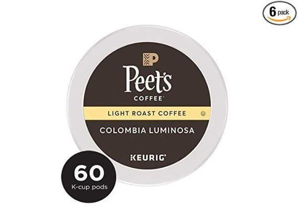 K-Cup Packs, Colombia Luminosa, Light Roast, 60 Count