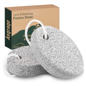 Asqraqo 2PCS Natural Pumice Stone for Feet