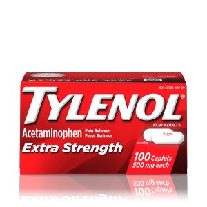 TYLENOL® Extra Strength Caplets, Fever Reducer and Pain Reliever, 500 mg, 100 ct.