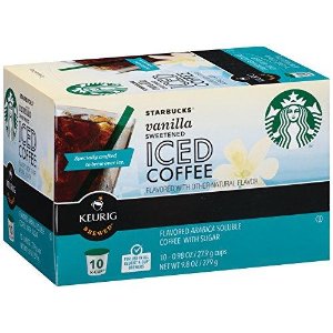 Starbucks 星巴克 加糖冰咖啡 K-Cup,香草味, 60包