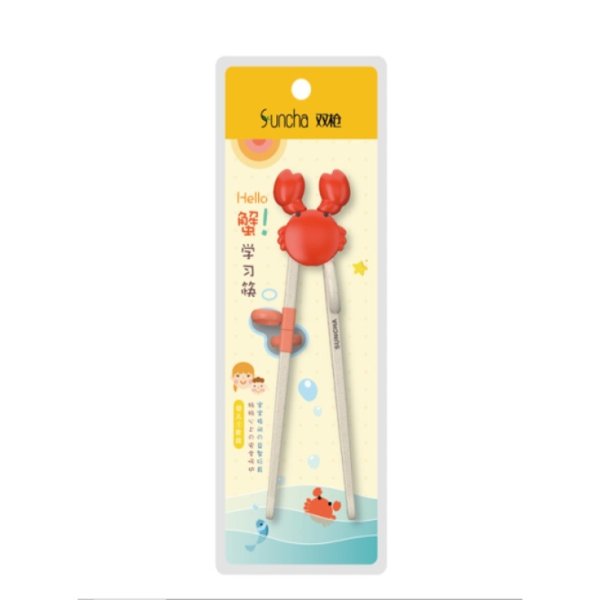 Children Learning Chopsticks for Kids Toddlers 19cm 1pair #Crab