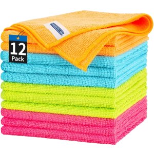 HOMERHYME Microfiber Cleaning Cloth 12 Pack