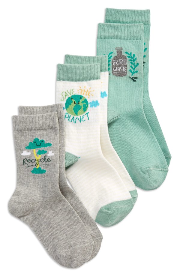 Earth Day 3-Pack Crew Socks