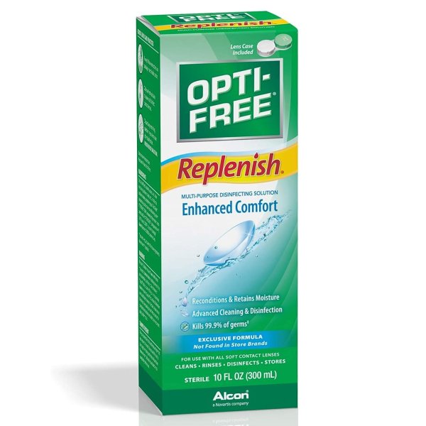 Opti-Free Replenish Multi-Purpose Disinfecting Solution With Lens Case, 10 Fl Oz
