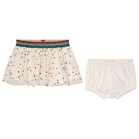 White Honey Skirt with Multicolour Spots | AlexandAlexa