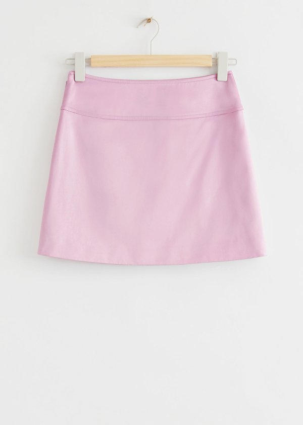 Fitted Satin Mini Skirt