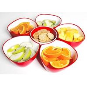 12-Piece Flower-Shaped Food Serving and Storage Set with Lids 