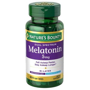Nature's Bounty Dual Spectrum Bi-Layer Melatonin 5 mg, 60 Tablets