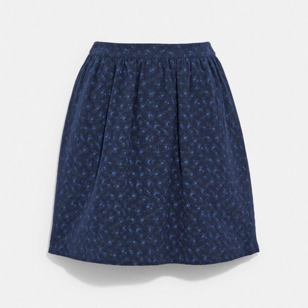 Mini Quilted Skirt In Organic Cotton