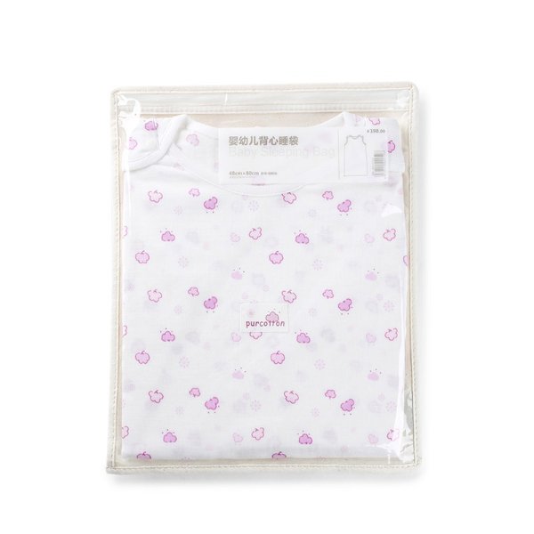 【自营】夏婴幼儿纱布薄背心睡袋48x80（粉棉朵）袋装 1件/袋