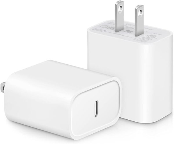 2Pack for iPhone 15 Charger, iPhone 15 Pro Max Charger,20W USB C iPhone Fast Charger Compatible with iPhone 15/15 pro/15 plus/15 pro max/14/14 pro/14 plus/14 pro max/13/12/11,iPad,Google Pixel