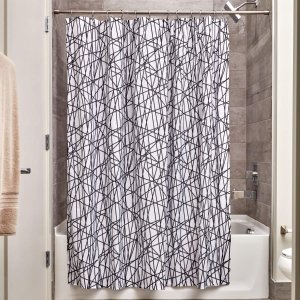 InterDesign Abstract Fabric Shower Curtain
