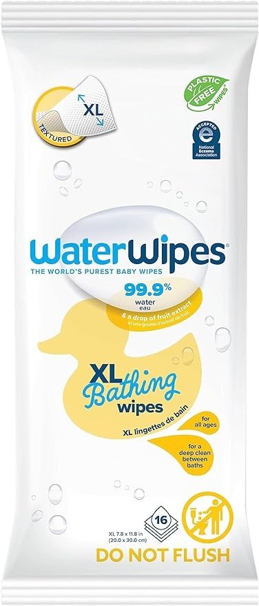 XL Unscented Bathing Wipes - 16 Wipes